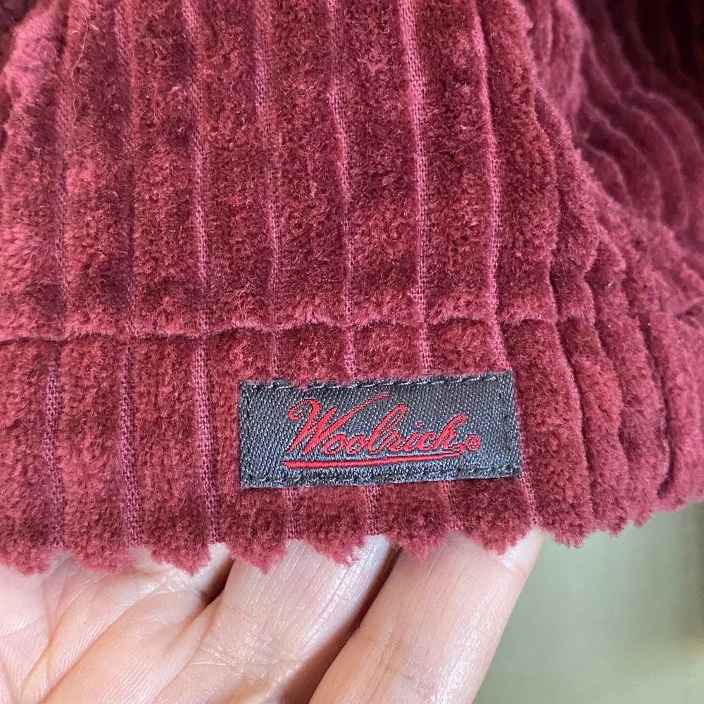 Women’s Woolrich Kinsdale Corduroy Burgundy Full Zip Jacket, Pockets! Size L - Picture 5 of 17